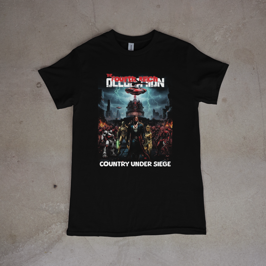 Fourth Reich Occupation T-Shirt – Dystopian Protest Art Tee – Anti-Authoritarian Satire Shirt – Cyberpunk Control State Graphic