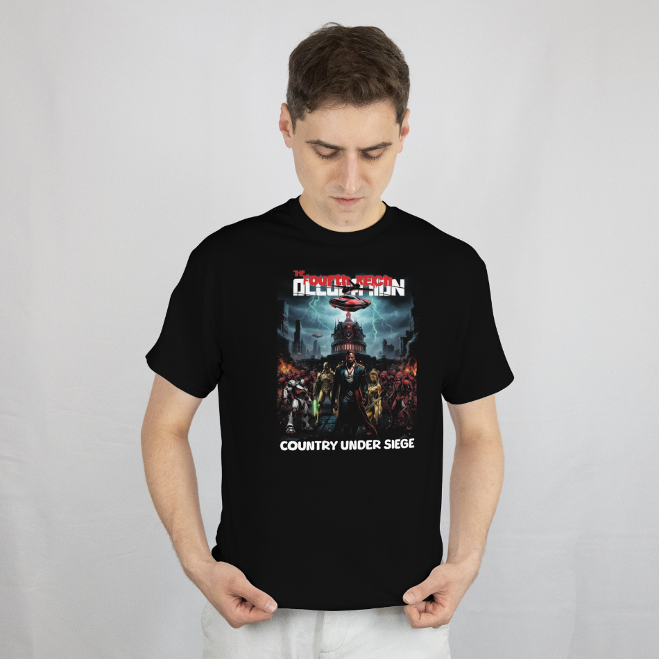 Fourth Reich Occupation T-Shirt – Dystopian Protest Art Tee – Anti-Authoritarian Satire Shirt – Cyberpunk Control State Graphic