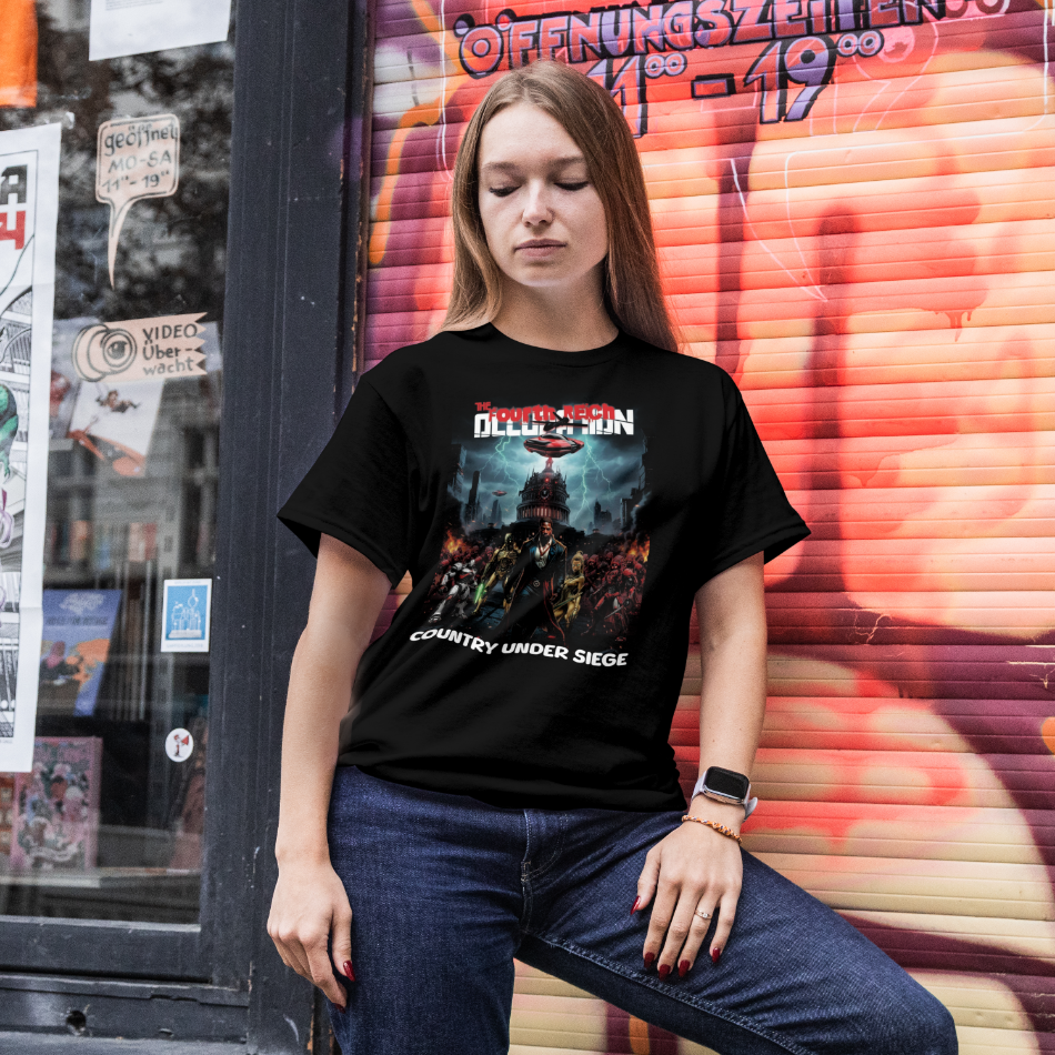 Fourth Reich Occupation T-Shirt – Dystopian Protest Art Tee – Anti-Authoritarian Satire Shirt – Cyberpunk Control State Graphic