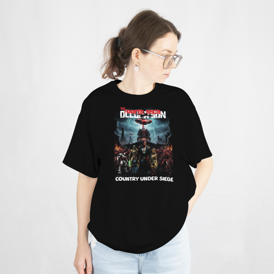 Fourth Reich Occupation T-Shirt – Dystopian Protest Art Tee – Anti-Authoritarian Satire Shirt – Cyberpunk Control State Graphic