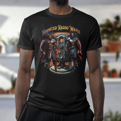 Haunted Radio Waves T-Shirt | Vintage Ghost Radio Graphic Tee | Halloween Unisex Shirt