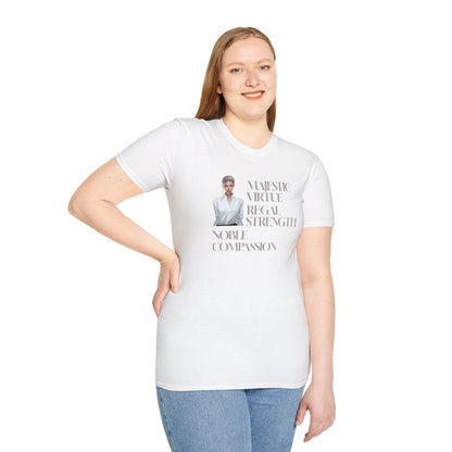 Queen's Virtues T-Shirt - Embody Noble Compassion with Graceful Style