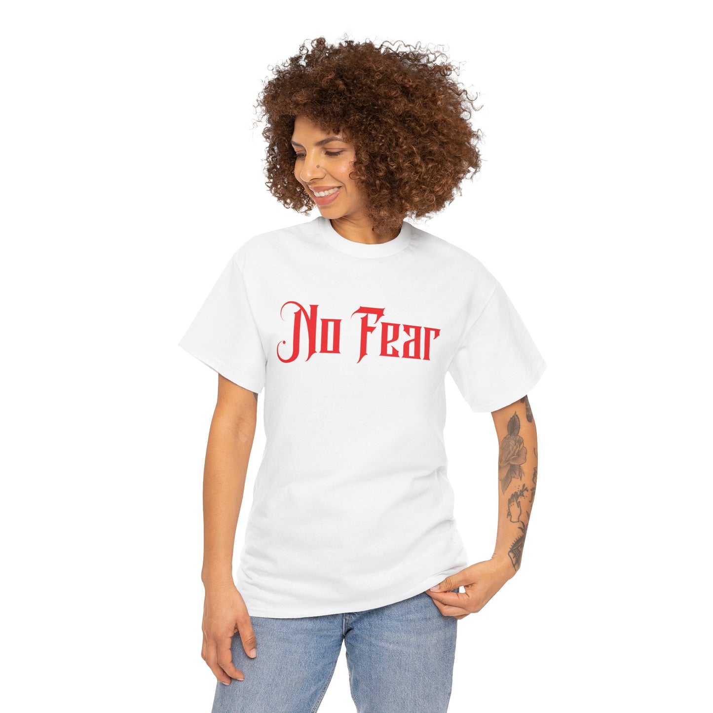 No Fear T-Shirt | Faith Over Fear | 2 Timothy 1:7 Christian Shirt | Inspirational Bible Verse Tee