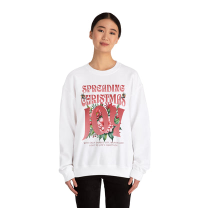 Spread Christmas Joy Sweatshirt - Inspiring Women's Holiday Sweatshirt - Cozy Christmas Gift for Women - Joyful Christmas Apparel - Gratitude Sweatshirt