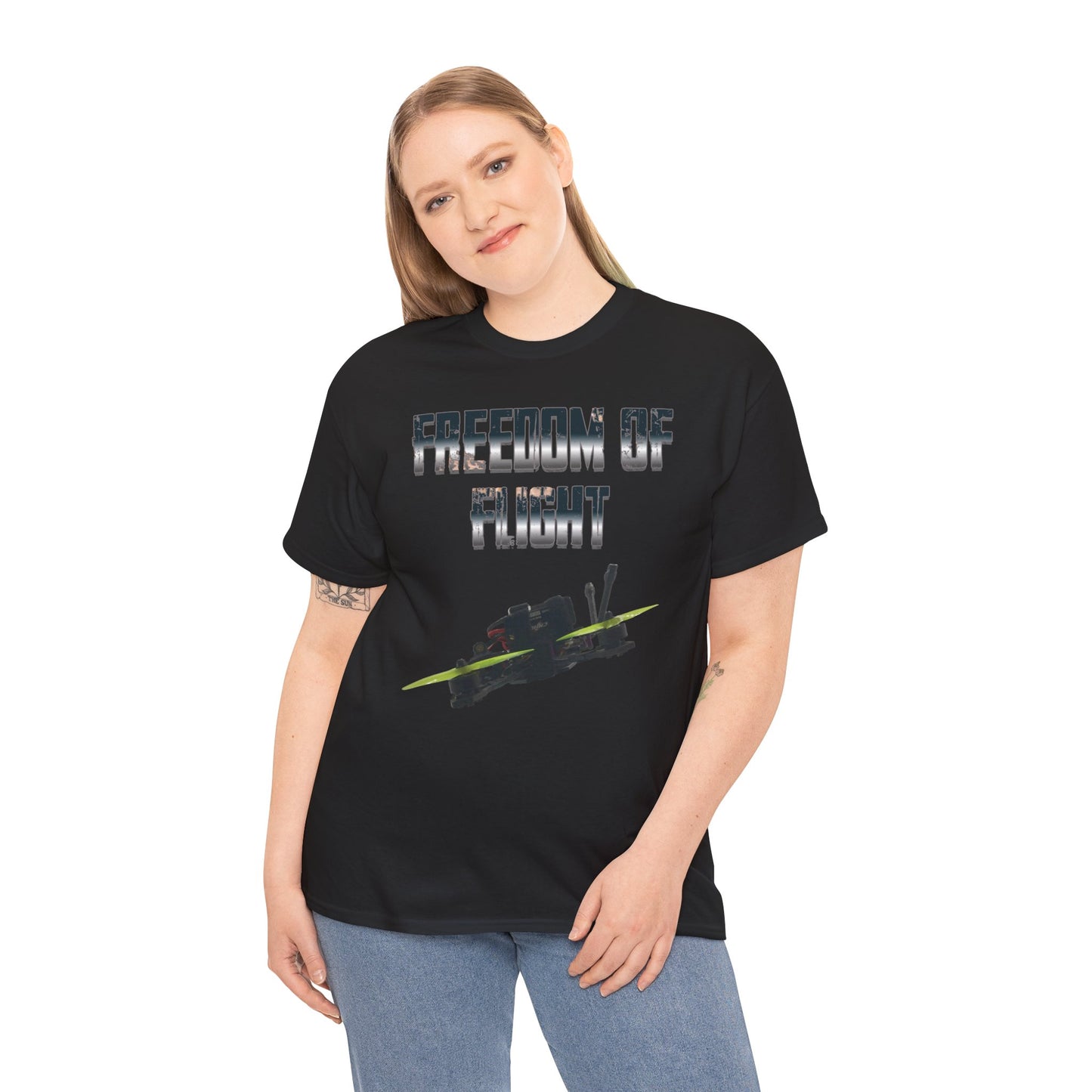 Freedom of Flight FPV Drone T-Shirt | Unique Quadcopter Racing, Freestyle and long-range Drone Tee.