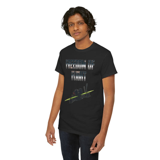 Freedom of Flight FPV Drone T-Shirt | Unique Quadcopter Racing, Freestyle and long-range Drone Tee.