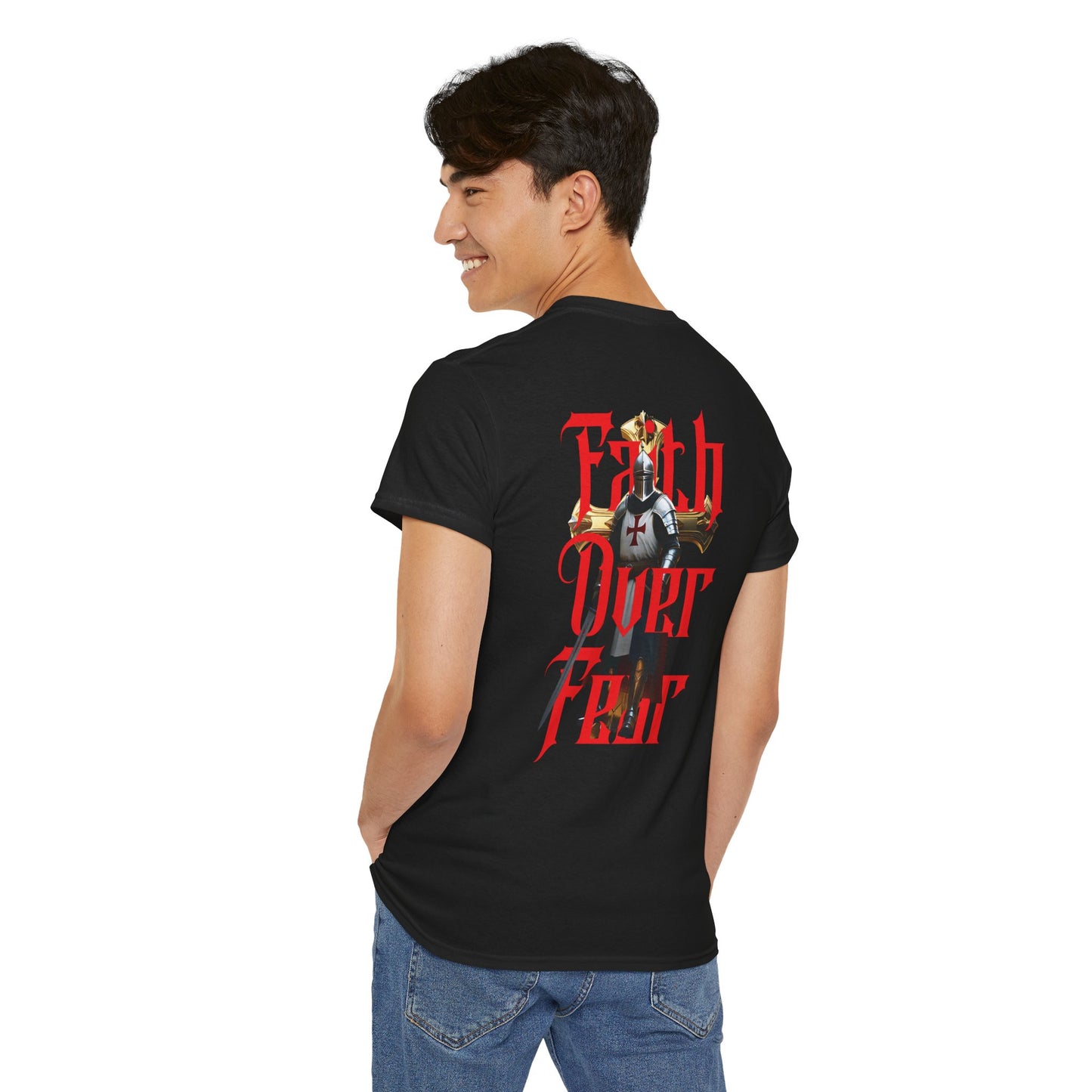 No Fear T-Shirt | Faith Over Fear | 2 Timothy 1:7 Christian Shirt | Inspirational Bible Verse Tee