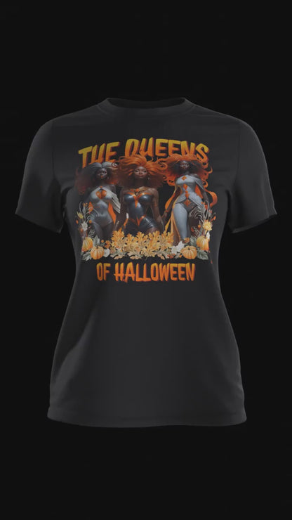 The Queens of Halloween T-Shirt | Spooky Women’s Halloween Shirt | Horror Story Lovers Tee | Halloween Party Outfit | Gothic Fashion for Women