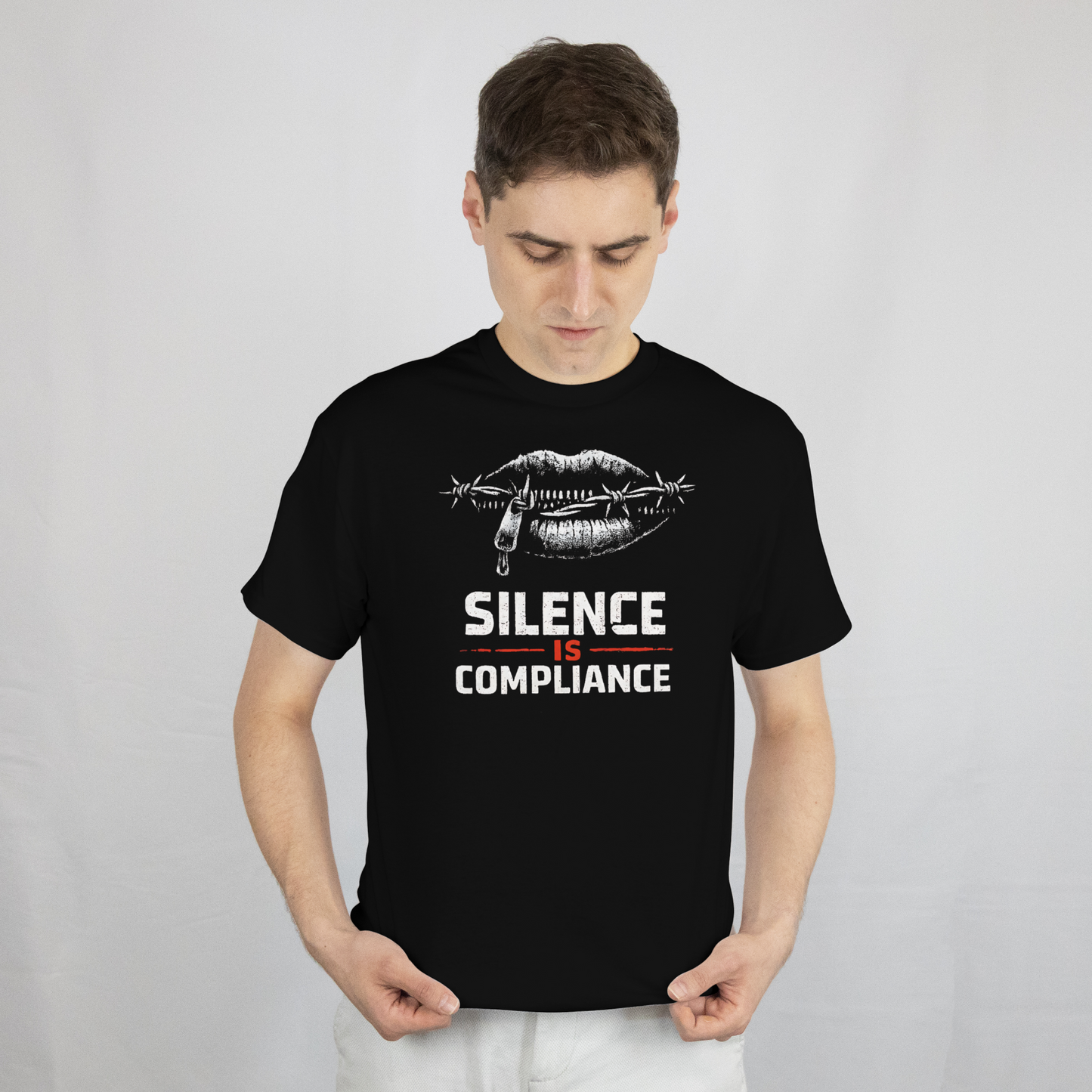 Silence Is Compliance Graphic Tee, Protest Statement, Activist Apparel