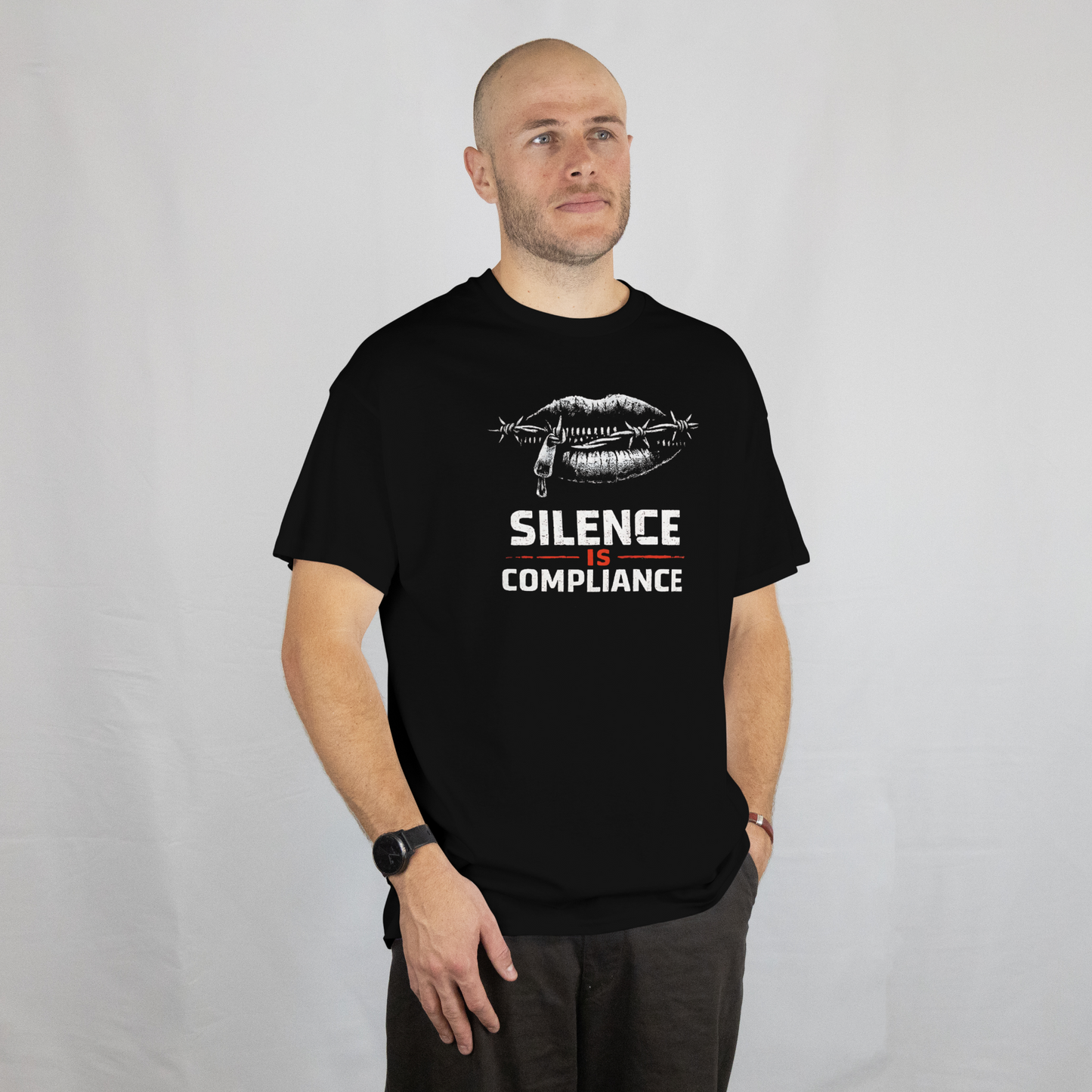 Silence Is Compliance Graphic Tee, Protest Statement, Activist Apparel