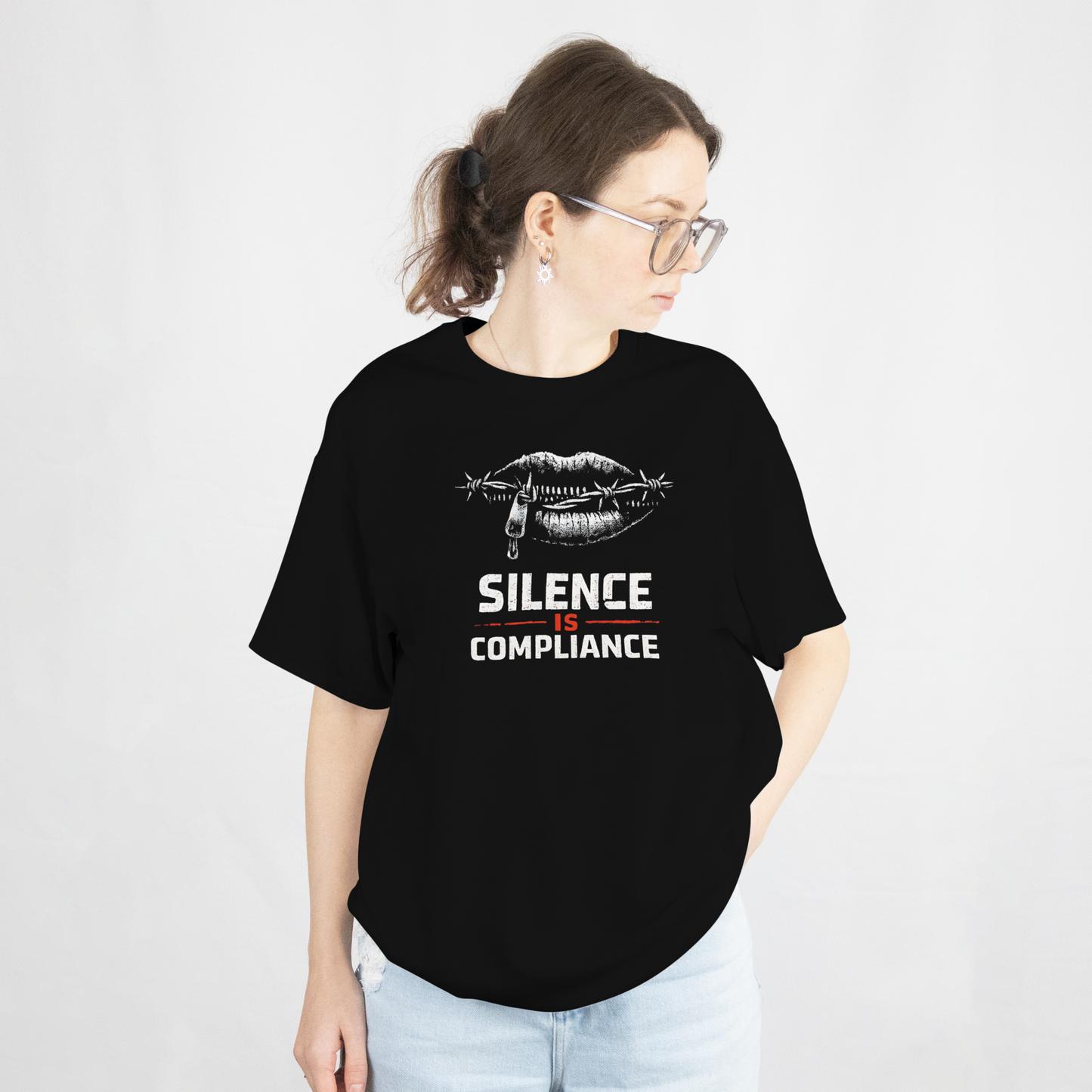 Silence Is Compliance Graphic Tee, Protest Statement, Activist Apparel
